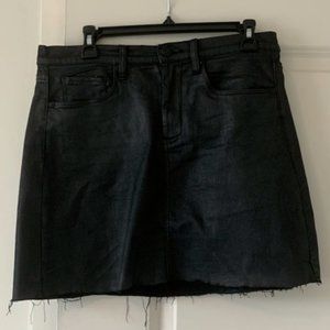 Black pleather mini skirt size 30